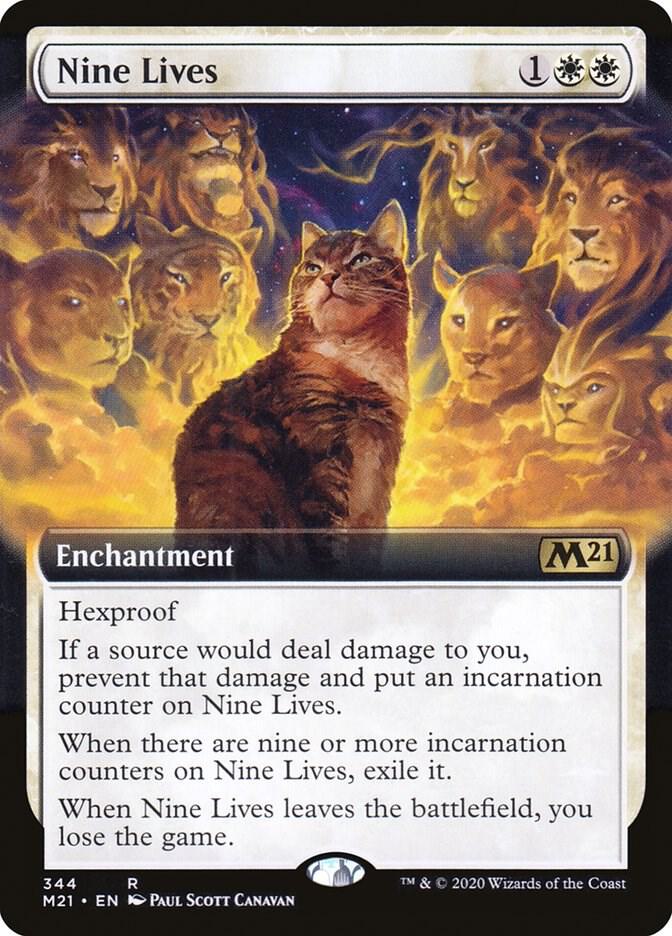 Nine Lives (Extended Art) - Core Set 2021 - Magic: The Gathering