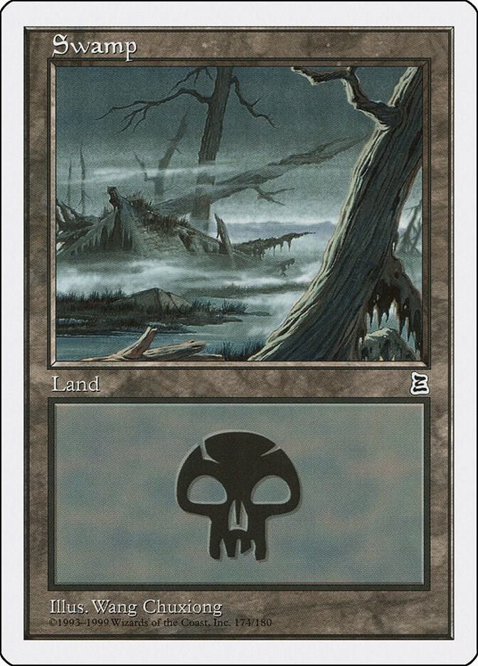 Swamp (174) - Portal Three Kingdoms - Magic: The Gathering