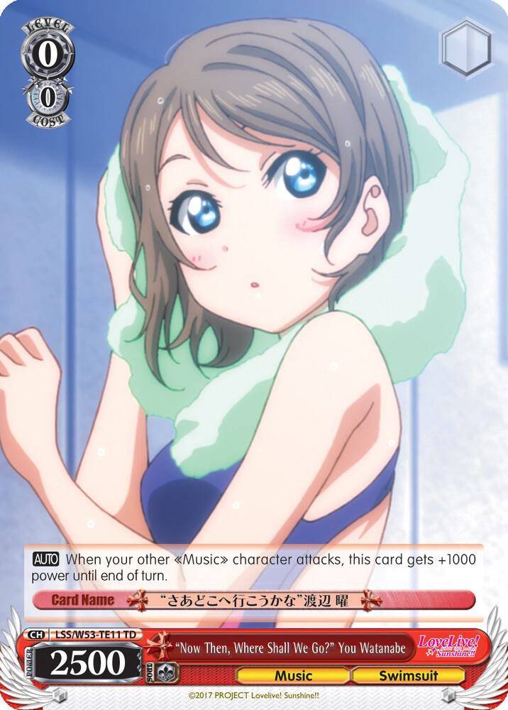"Now Then, Where Shall We Go?" You Watanabe
