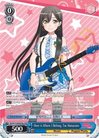 Here is Where I Belong, Tae Hanazono (SPM) (A) #BD/W73-E069SPMa from BanG Dream! Vol.2 Pokemon card image