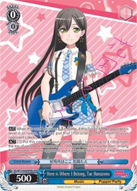 Here is Where I Belong, Tae Hanazono (SPM) (B) #BD/W73-E069SPMb from BanG Dream! Vol.2 Pokemon card image