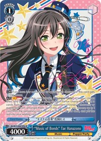 "Music of Bonds" Tae Hanazono (SP) (B) #BD/W73-E067SPb from BanG Dream! Vol.2 Pokemon card image