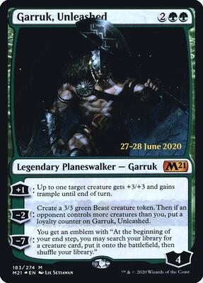Garruk, Unleashed #183 – Prerelease Cards (Mythic)