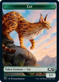 Cat (020) // Zombie Double-Sided Token - Core Set 2021 - Magic: The Gathering card