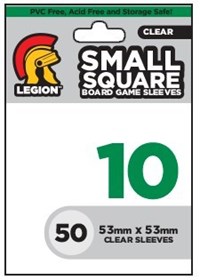 Legion Premium Supplies Board Game Sleeves Clear Board Game Sleeves - Small Square (50-Pack)