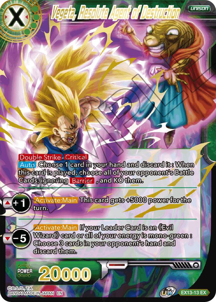 Vegeta, Resolute Agent of Destruction #EX13-13 — Special Anniversary Set 2020