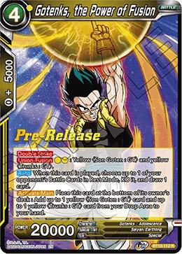 Gotenks, the Power of Fusion #BT10-112 — Rise of the Unison Warrior Pre-Release Cards