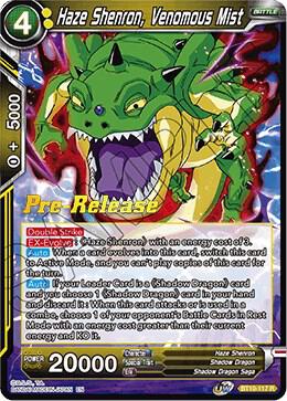 Haze Shenron, Venomous Mist #BT10-117 — Rise of the Unison Warrior Pre-Release Cards