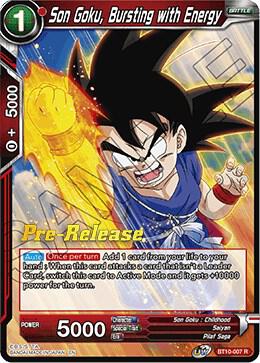Son Goku, Bursting with Energy #BT10-007 — Rise of the Unison Warrior Pre-Release Cards