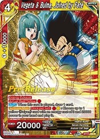 Vegeta & Bulma, Joined by Fate card art