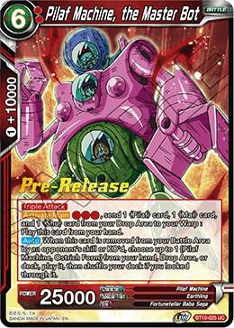 Pilaf Machine, the Master Bot #BT10-025 — Rise of the Unison Warrior Pre-Release Cards
