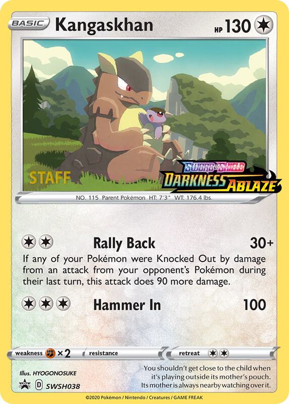 Kangaskhan - SWSH038 (Prerelease) [Staff] SWSH038 from SWSH: Sword & Shield Promo Cards