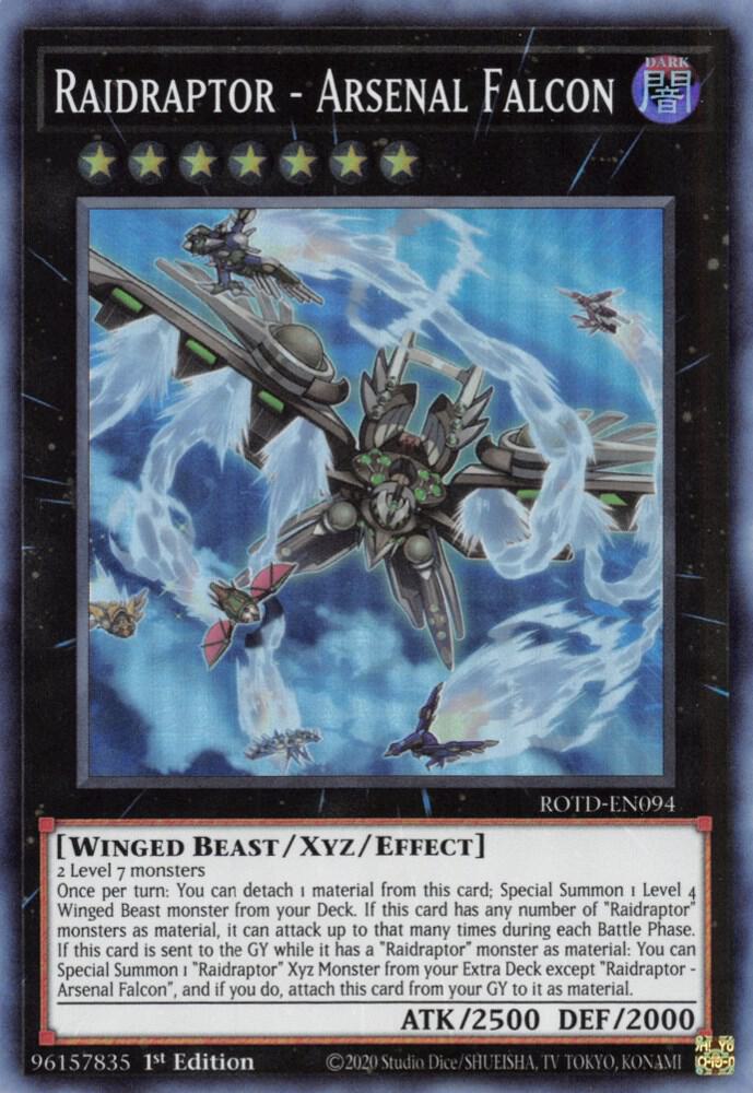 Yu-Gi-Oh! Carta Raidraptor - Rise Falcon (SECE-EN050) – Secrets Of Eternity, 1st Edition, Rara Comune