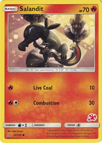 Salandit - 25/156 (#13 Charizard Stamped) #025/156 from Battle Academy Pokemon card image