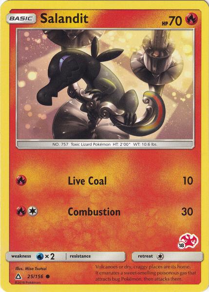 Salandit - 25/156 (#18 Charizard Stamped)