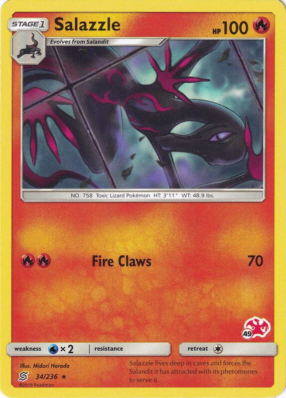 Salazzle - 34/236 (#49 Charizard Stamped) 034/236 from Battle Academy