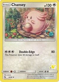 Chansey - 46/68 (#5 Pikachu Stamped) #046/068 from Battle Academy Pokemon card image