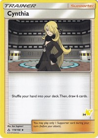 Cynthia - 119/156 (#24 Pikachu Stamped) #119/156 from Battle Academy Pokemon card image