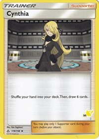 Cynthia - 119/156 (#50 Pikachu Stamped) #119/156 from Battle Academy Pokemon card image