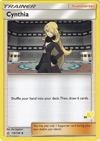 Cynthia - 119/156 (#59 Pikachu Stamped) #119/156 from Battle Academy Pokemon card image