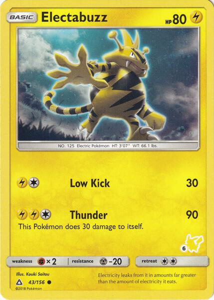 Electabuzz - 43/156 (#6 Pikachu Stamped)