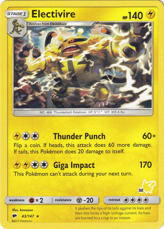 Electivire- 43/147 (#32 Pikachu Stamped) 043/147 from Battle Academy
