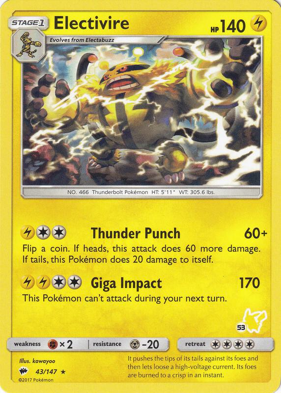 Electivire - 43/147 (#53 Pikachu Stamped) 043/147 from Battle Academy