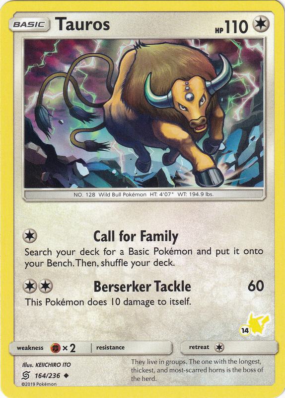 Tauros - 164/236 (#14 Pikachu Stamped) 164/236 from Battle Academy
