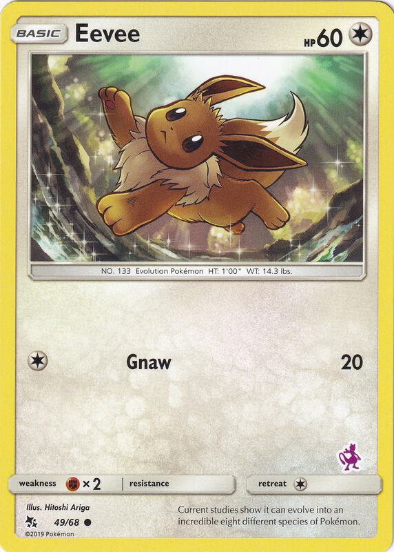 Eevee - 49/68 (Mewtwo Stamped) 049/068 from Battle Academy