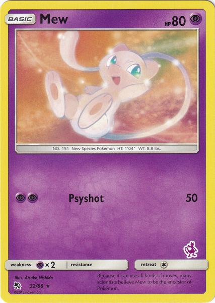 Mew - 32/68 (Mewtwo Stamped)