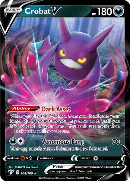 Crobat V - SWSH03: Darkness Ablaze - Pokemon - TCGplayer.com