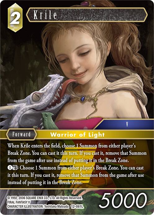 Krile - Opus XII - Final Fantasy TCG - TCGplayer.com