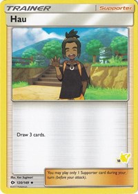 Hau - 120/149 (#13 Pikachu Stamped) #120/149 from Battle Academy Pokemon card image