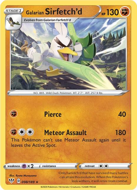 Galarian Sirfetch'd - 98/189 (Cracked Ice holo) 098/189 from Deck Exclusives