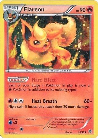 Flareon - 13/98 (Cosmos Holo) 013/098 from Miscellaneous Cards & Products