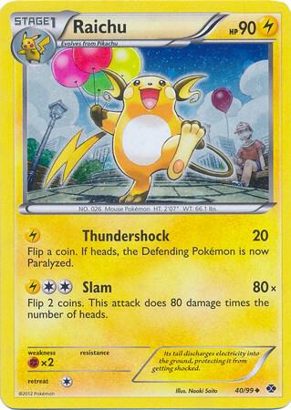 Raichu - 40/99 (Cosmos Holo) 040/099 from Blister Exclusives