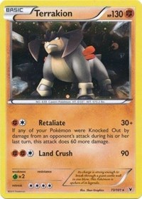 Terrakion - 73/101 (Cosmos Holo) #073/101 from Blister Exclusives Pokemon card image