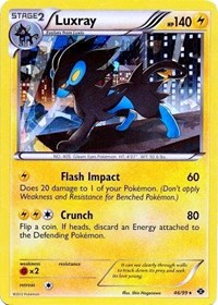 Luxray - 46/99 (Cracked Ice Holo) #046/099 from Blister Exclusives Pokemon card image