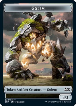 Golem Human Soldier Double Sided Token