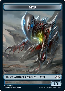 Myr 007 Elf Warrior Double Sided Token