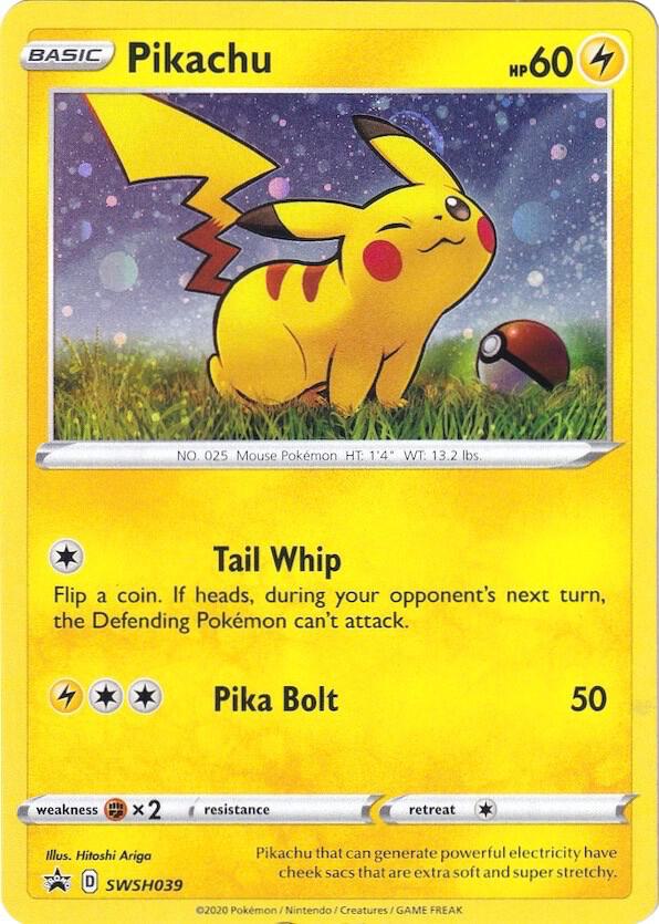 Pikachu SWSH039 ポケモンカード ピカチュウ　プロモ Pikachu - SWSH039 - SWSH: Sword & Shield Promo Cards