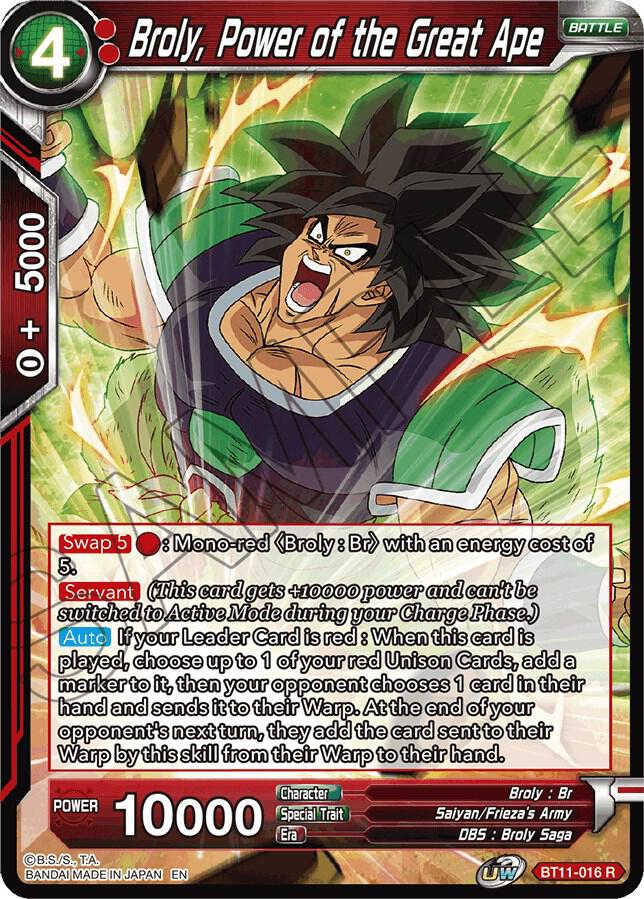 Broly, Power of the Great Ape - Vermilion Bloodline - Dragon Ball