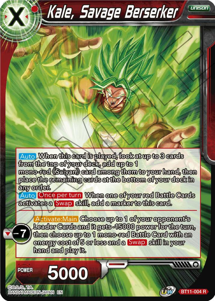 Kale, Savage Berserker #BT11-004 — Vermilion Bloodline