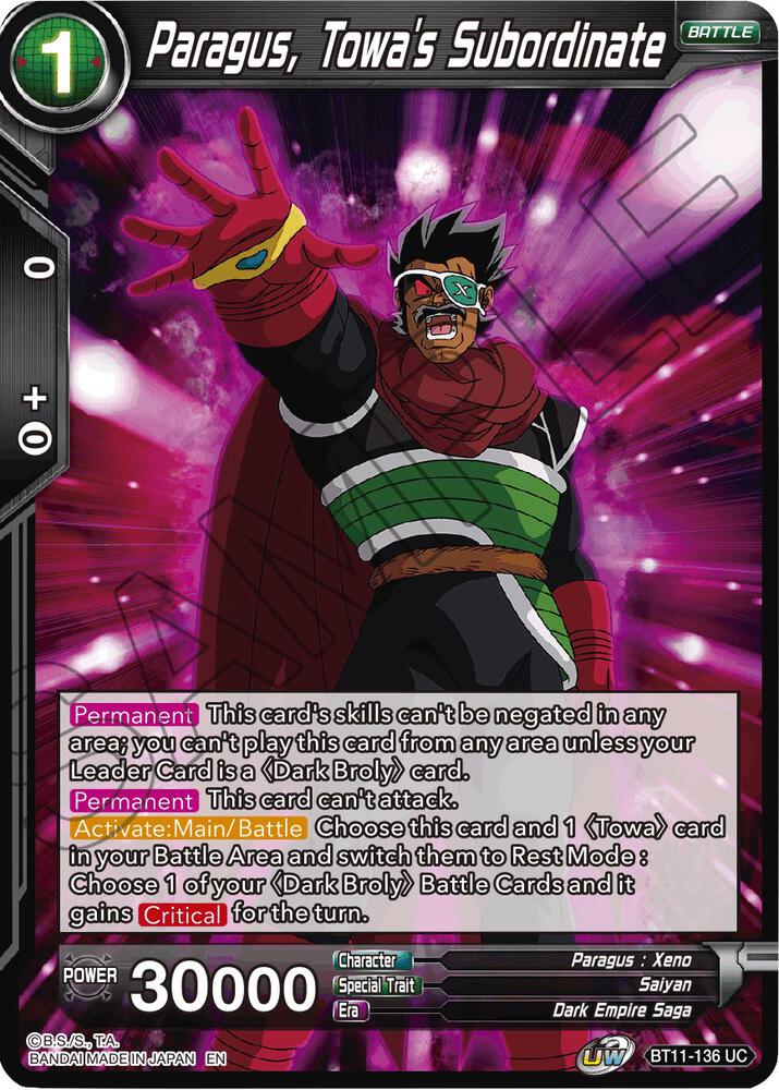 Paragus, Towa's Subordinate #BT11-136 — Vermilion Bloodline