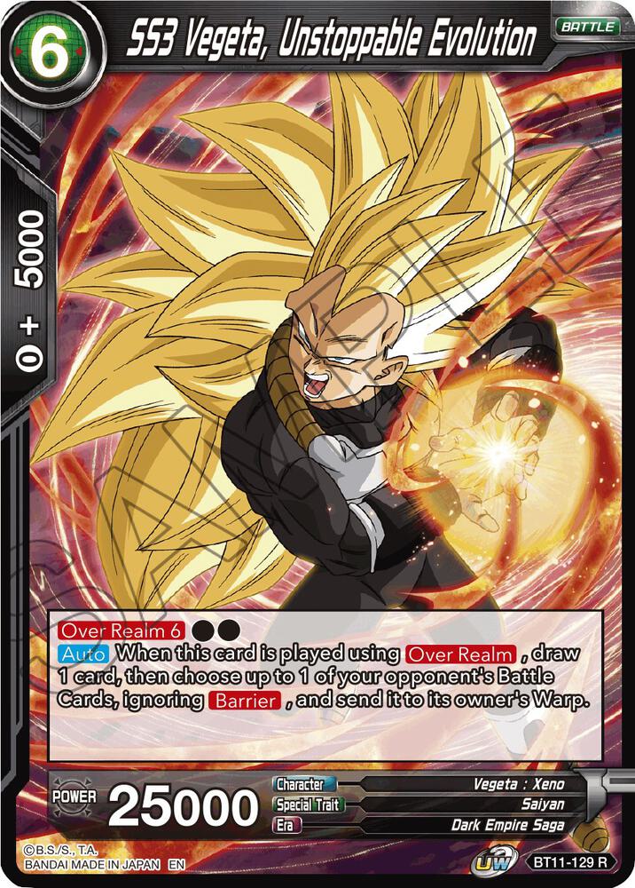 SS3 Vegeta, Unstoppable Evolution - Vermilion Bloodline - Dragon
