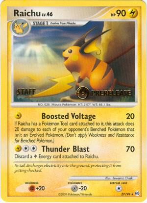 Raichu - 27/99 (Prerelease) [Staff] 27/99 from Nintendo Promos