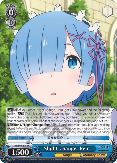 Slight Change, Rem
