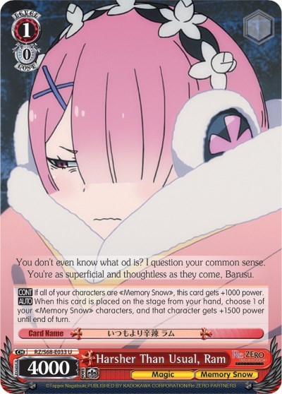 Harsher Than Usual, Ram