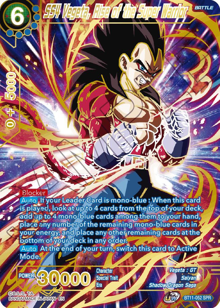 SS4 Vegeta, Rise of the Super Warrior (SPR) - Vermilion Bloodline
