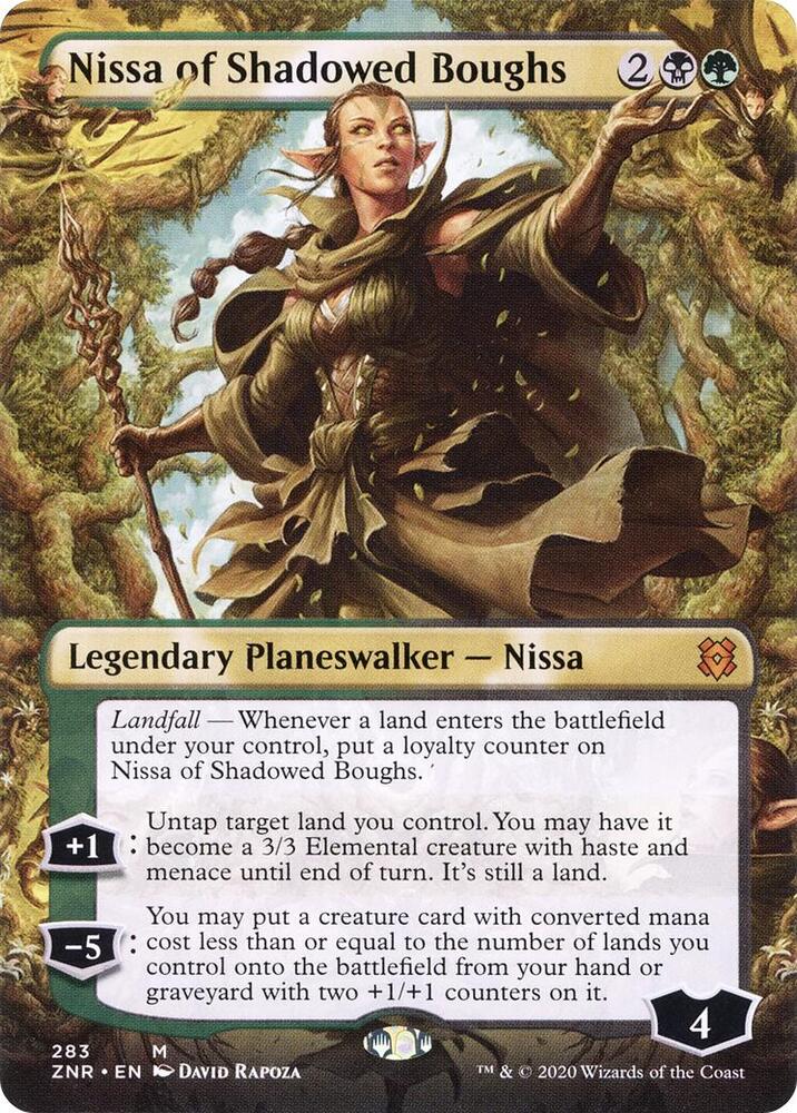 Nissa of Shadowed Boughs (Borderless) - Zendikar Rising - Magic